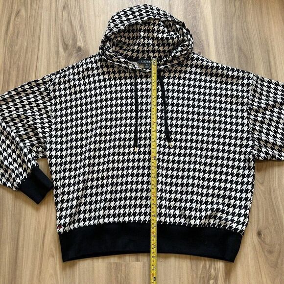 Lauren Ralph Lauren Houndstooth French Terry Sweatshirt Size M Rare - Picture 7 of 12